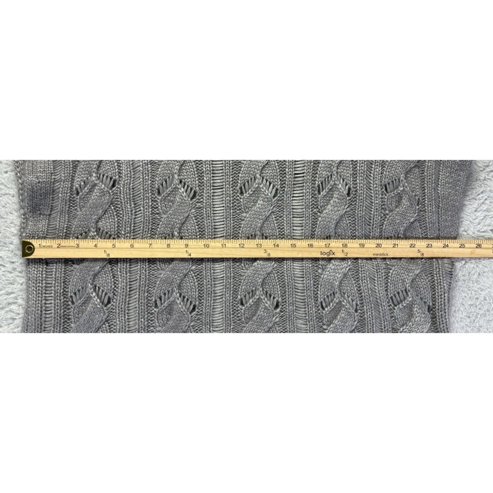 Eileen Fisher Cable Knit Cashmere Silk Mohair Sweater Short Slv Quiet Luxury S/M - Picture 6 of 8